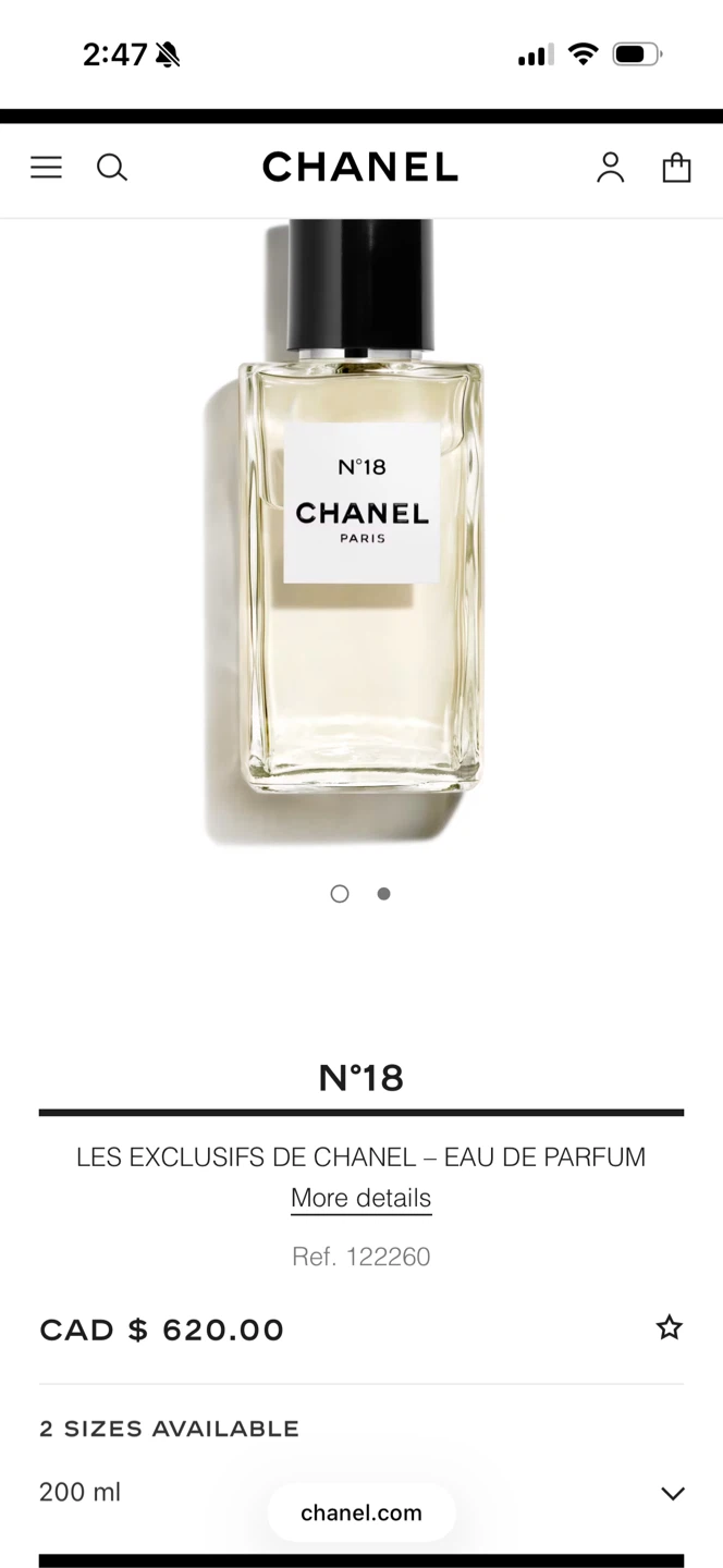 200ml - CHANEL N°18 Eau de Parfum