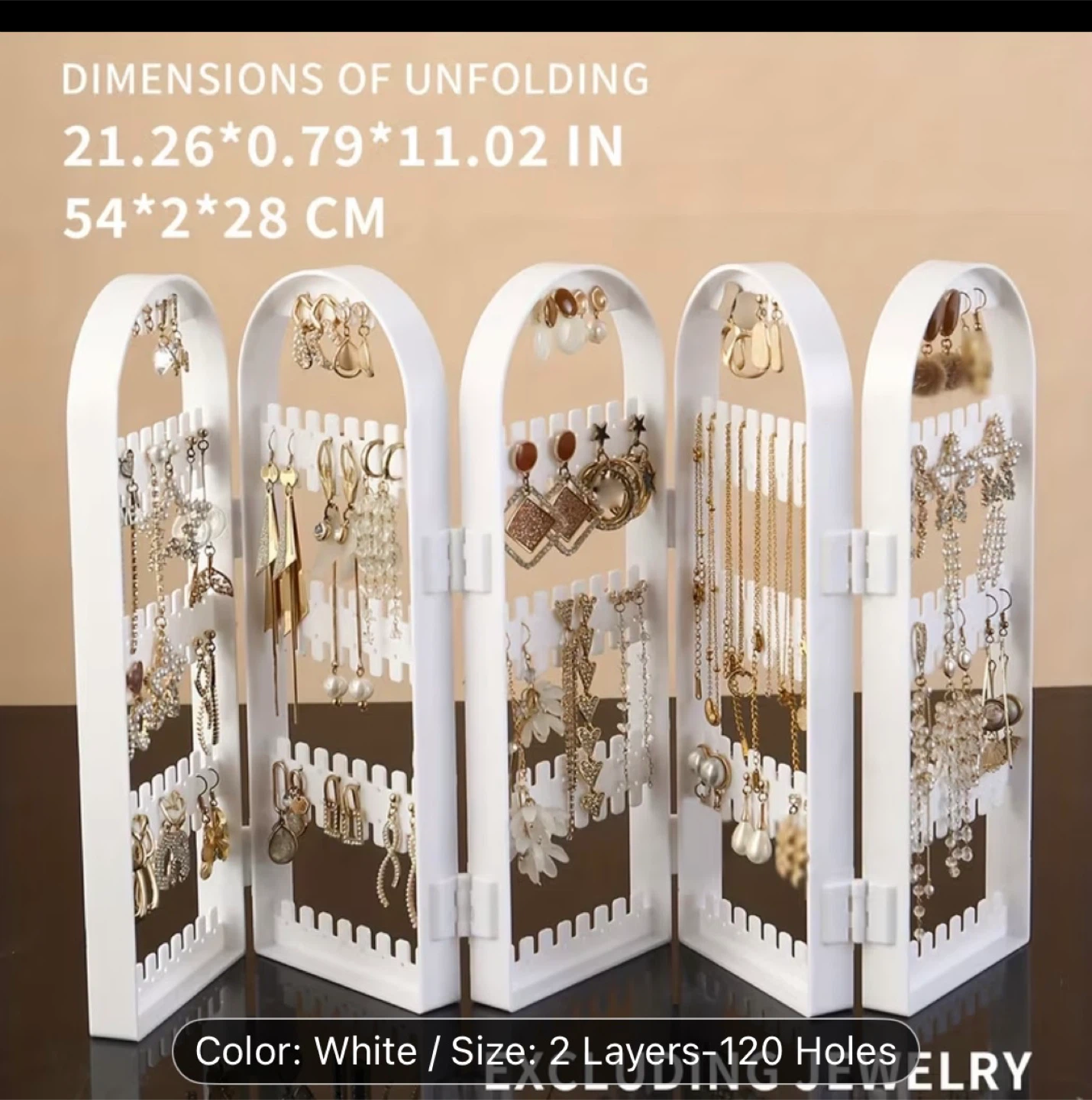 Black Folding Jewelry Organizer Stand - photo 2