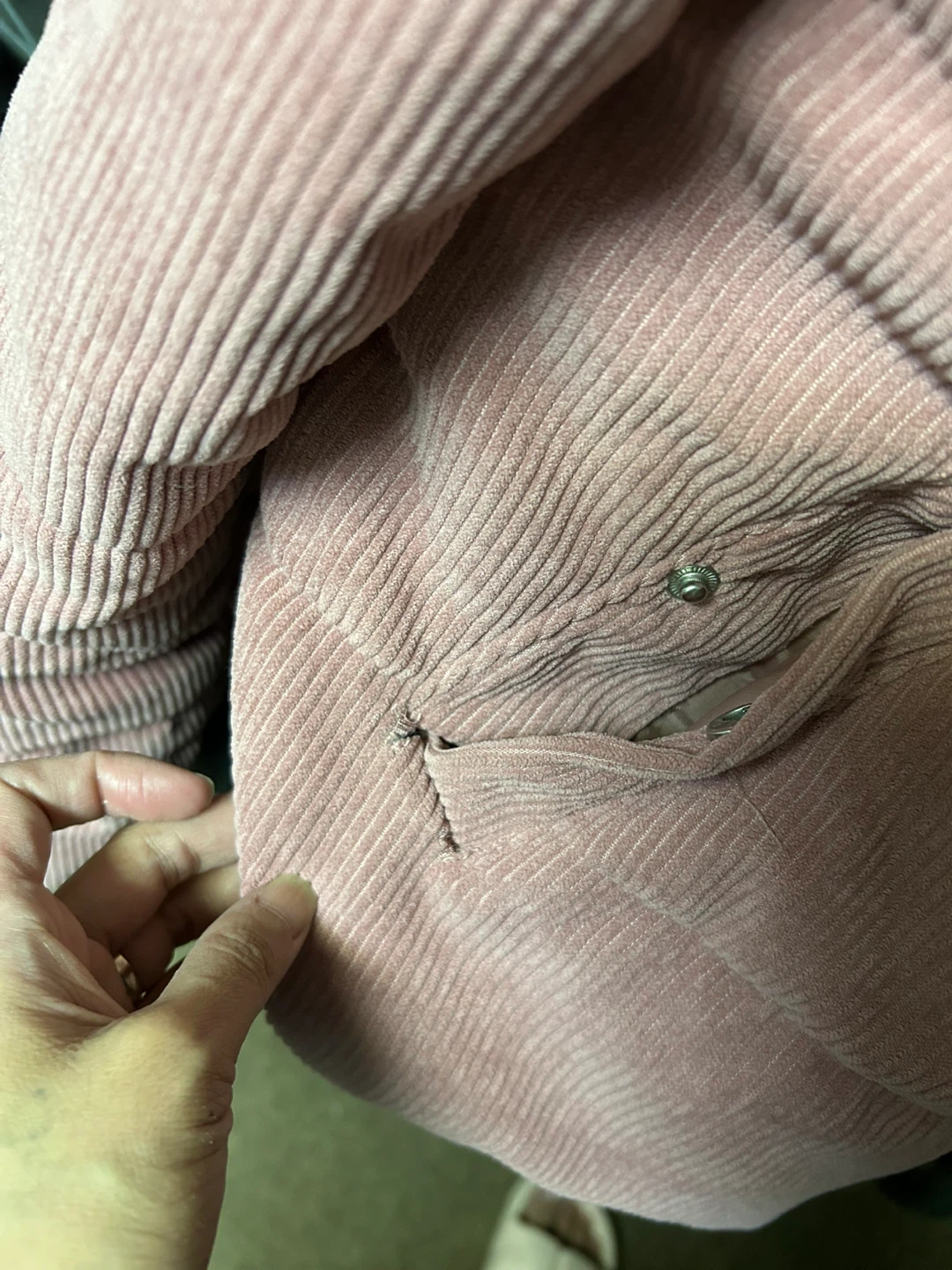 U2B Pink Corduroy Puffer Jacket - Size Medium - photo 3