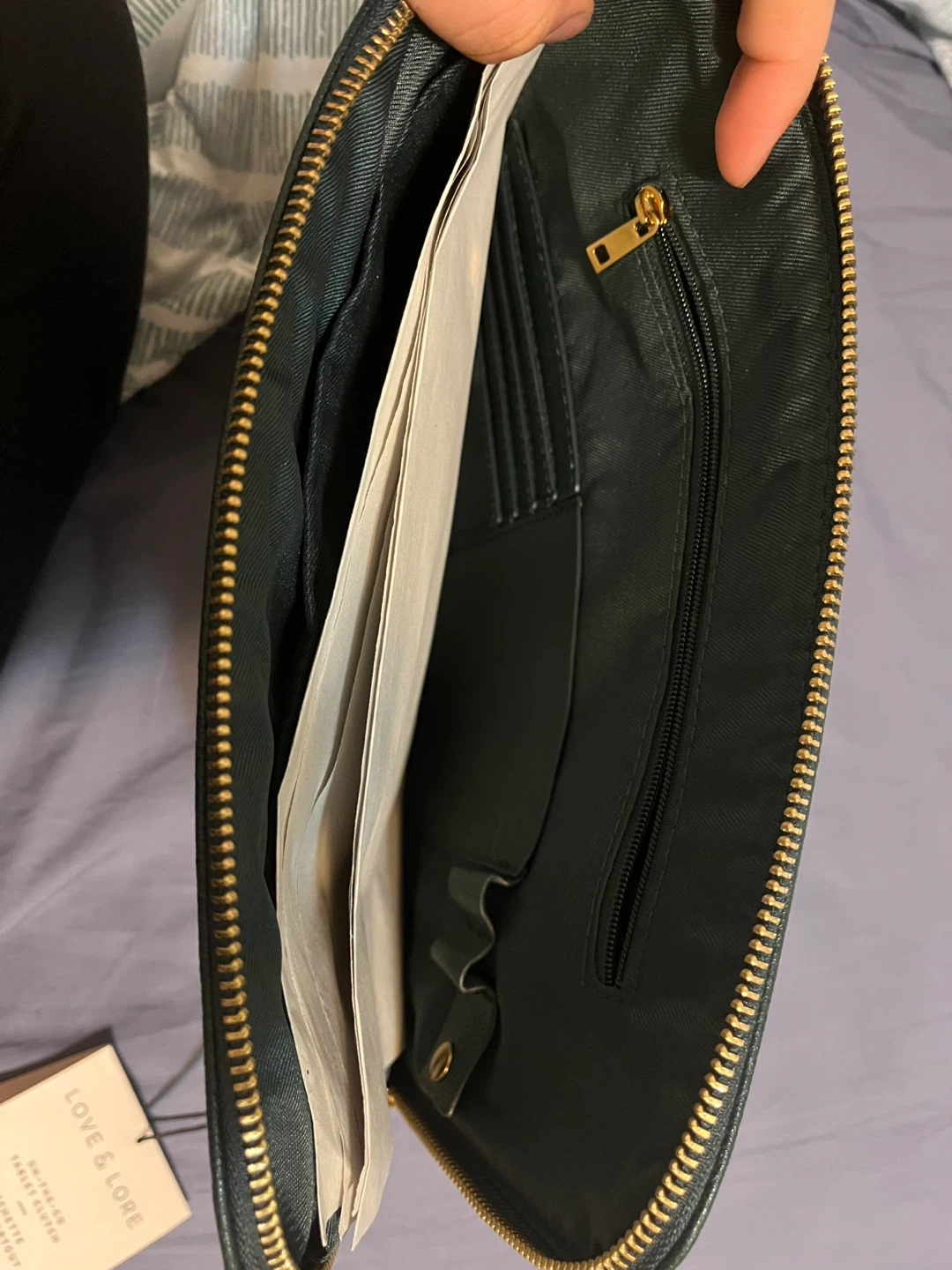 Love & Lore Green Leather "The Go-To" Tablet Clutch - photo 2