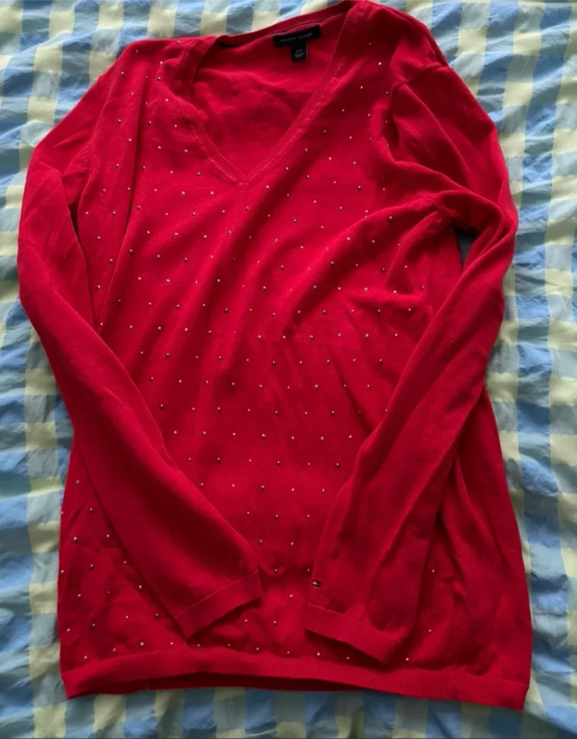 Tommy Hilfiger red sweater (New) (Large)