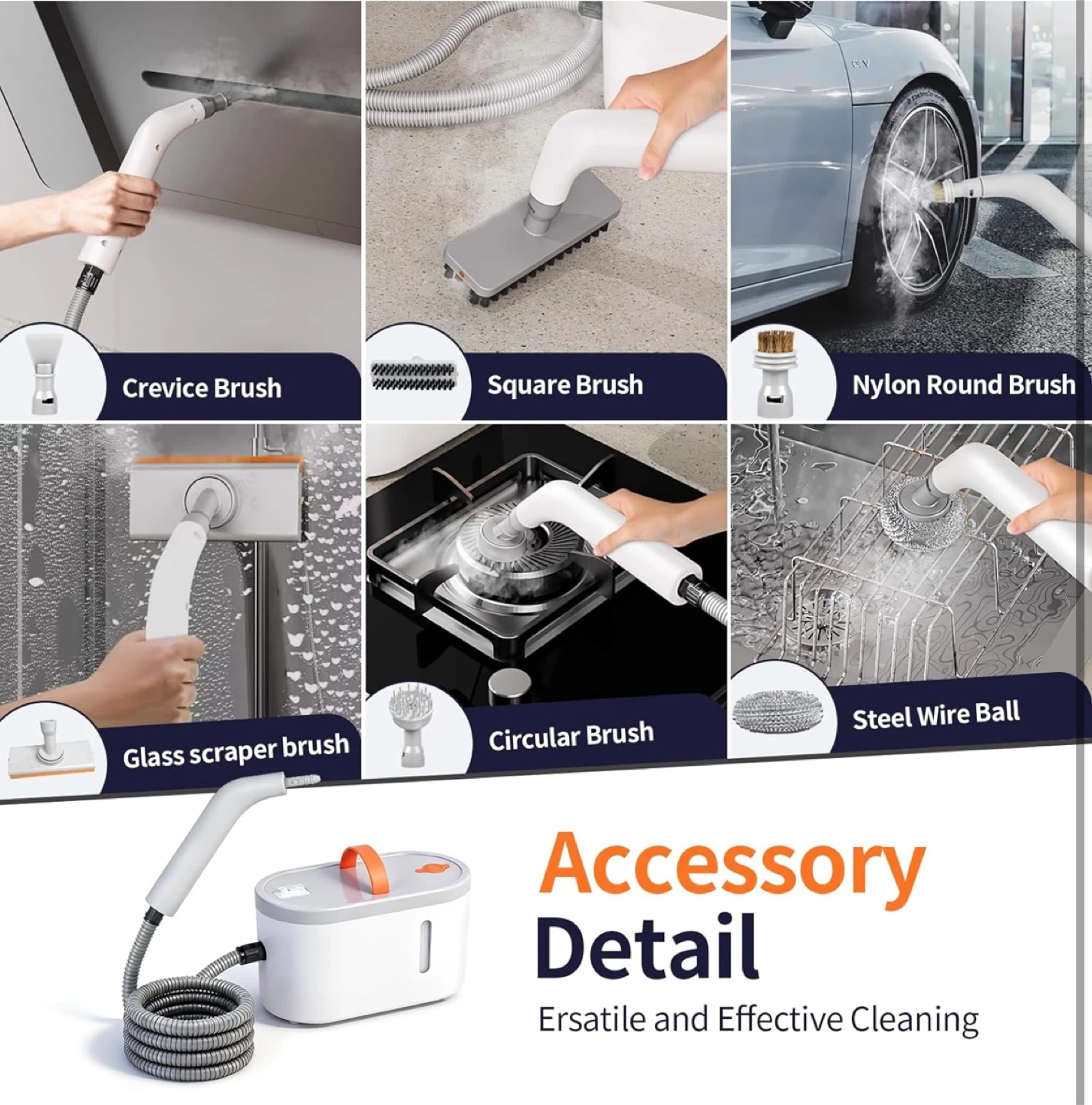 GourragePro 9in1 High Pressure Portable Handheld Steam Cleaner - photo 4