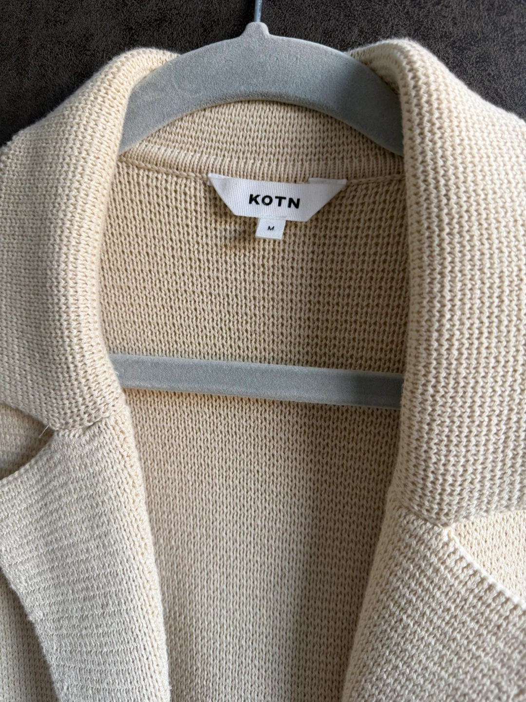 KOTN Women's Fine Knit Vest - Cream - Size M - photo 3