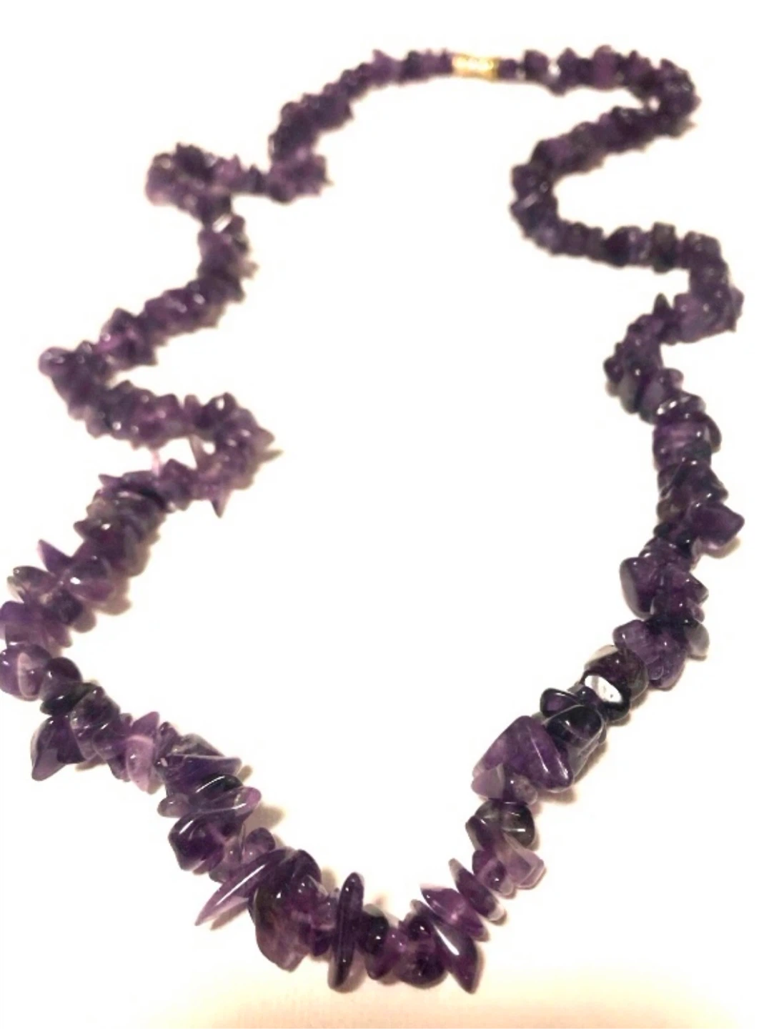Amethyst Necklace Gemstone Healing Crystal Chip Necklace - photo 2
