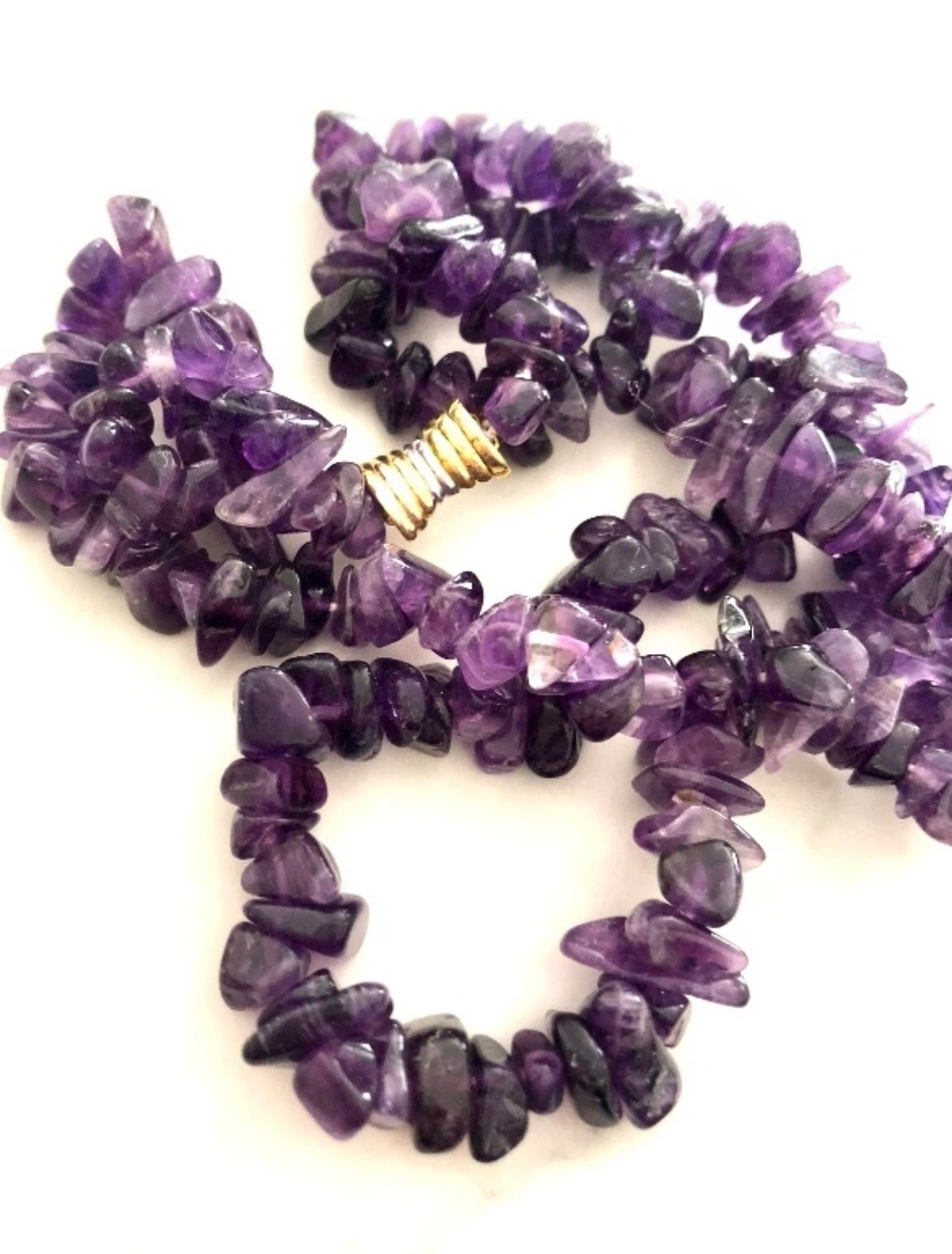 Amethyst Necklace Gemstone Healing Crystal Chip Necklace - photo 4