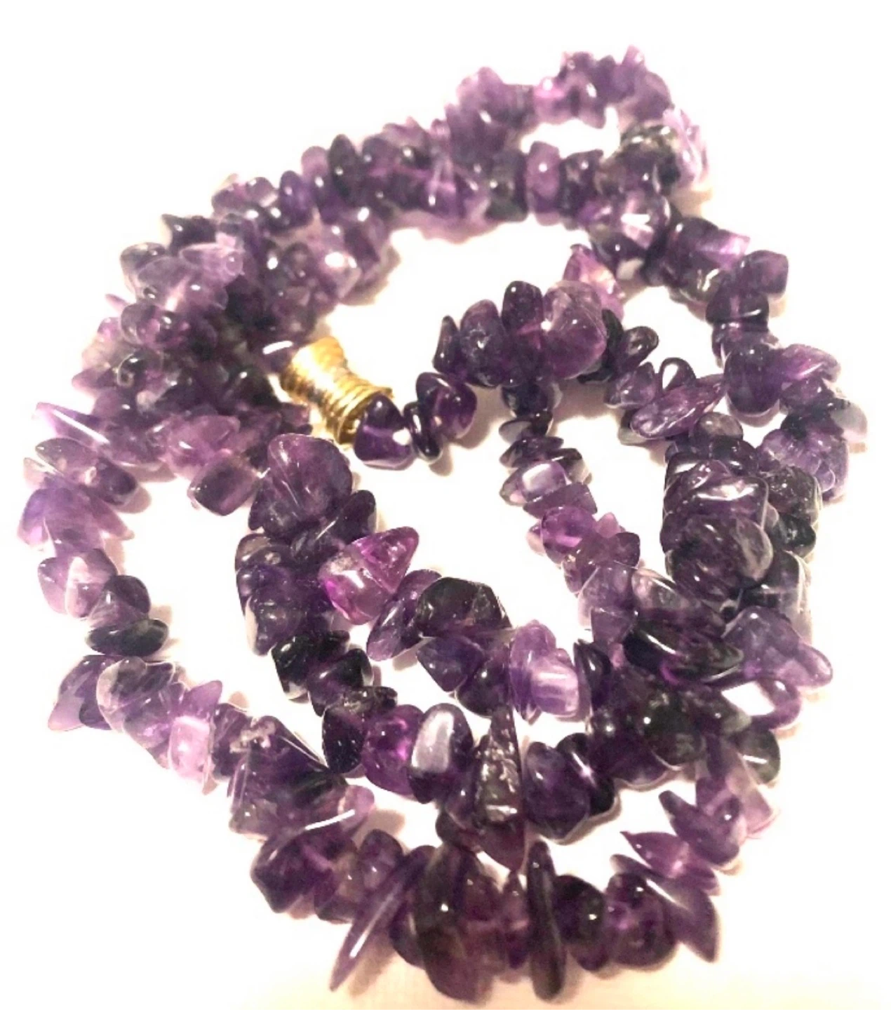 Amethyst Necklace Gemstone Healing Crystal Chip Necklace