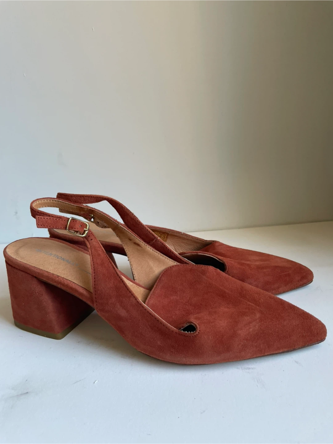 International Concepts Suede Slingback Heels Size 7