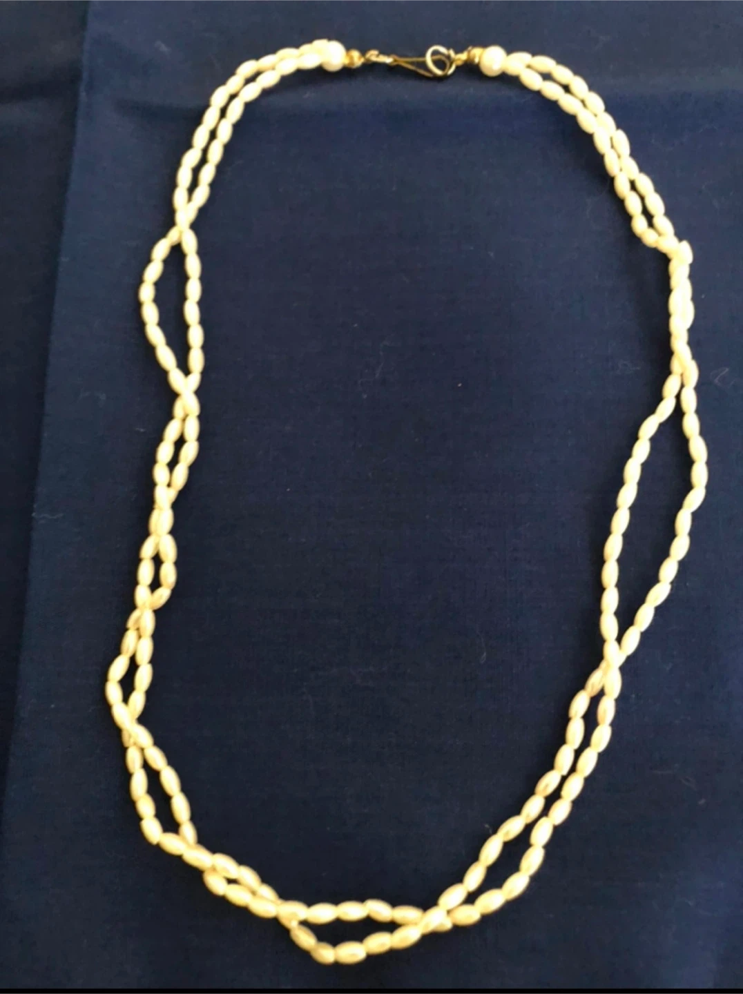 Double Strand Oval Faux Pearl Necklace - photo 2