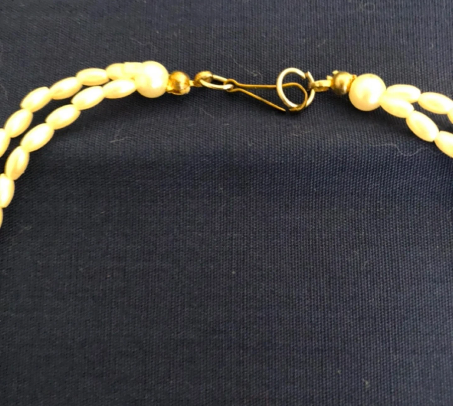 Double Strand Oval Faux Pearl Necklace - photo 4