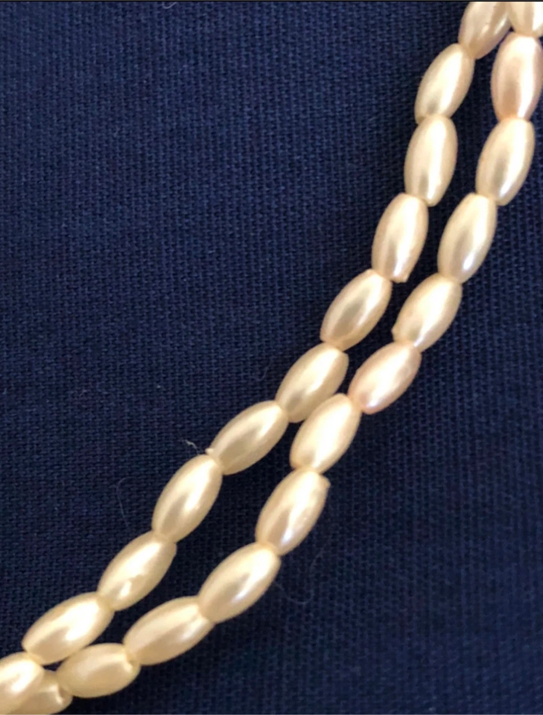 Double Strand Oval Faux Pearl Necklace - photo 3