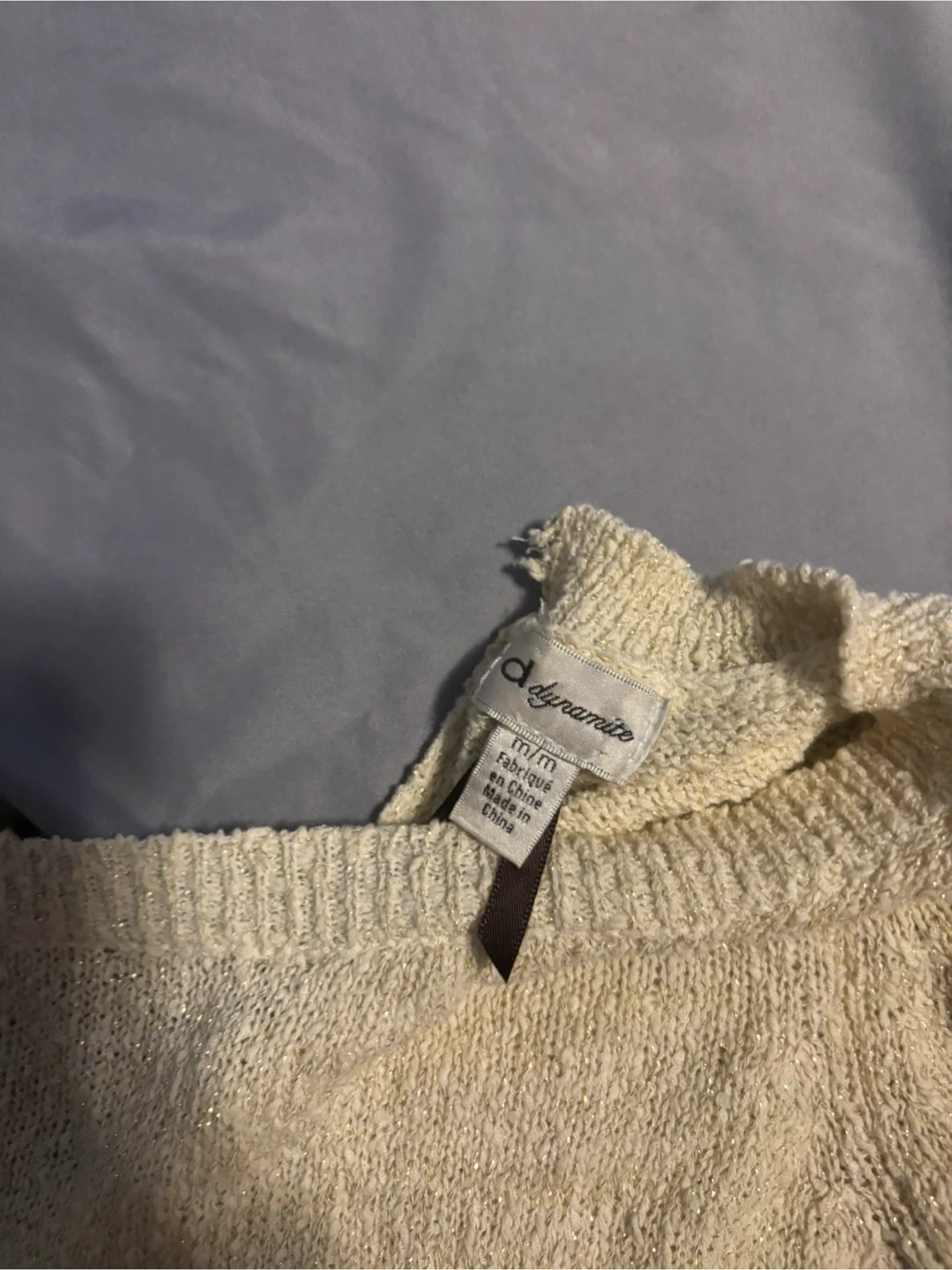 Dynamite Cream Knit Sweater - M - photo 2