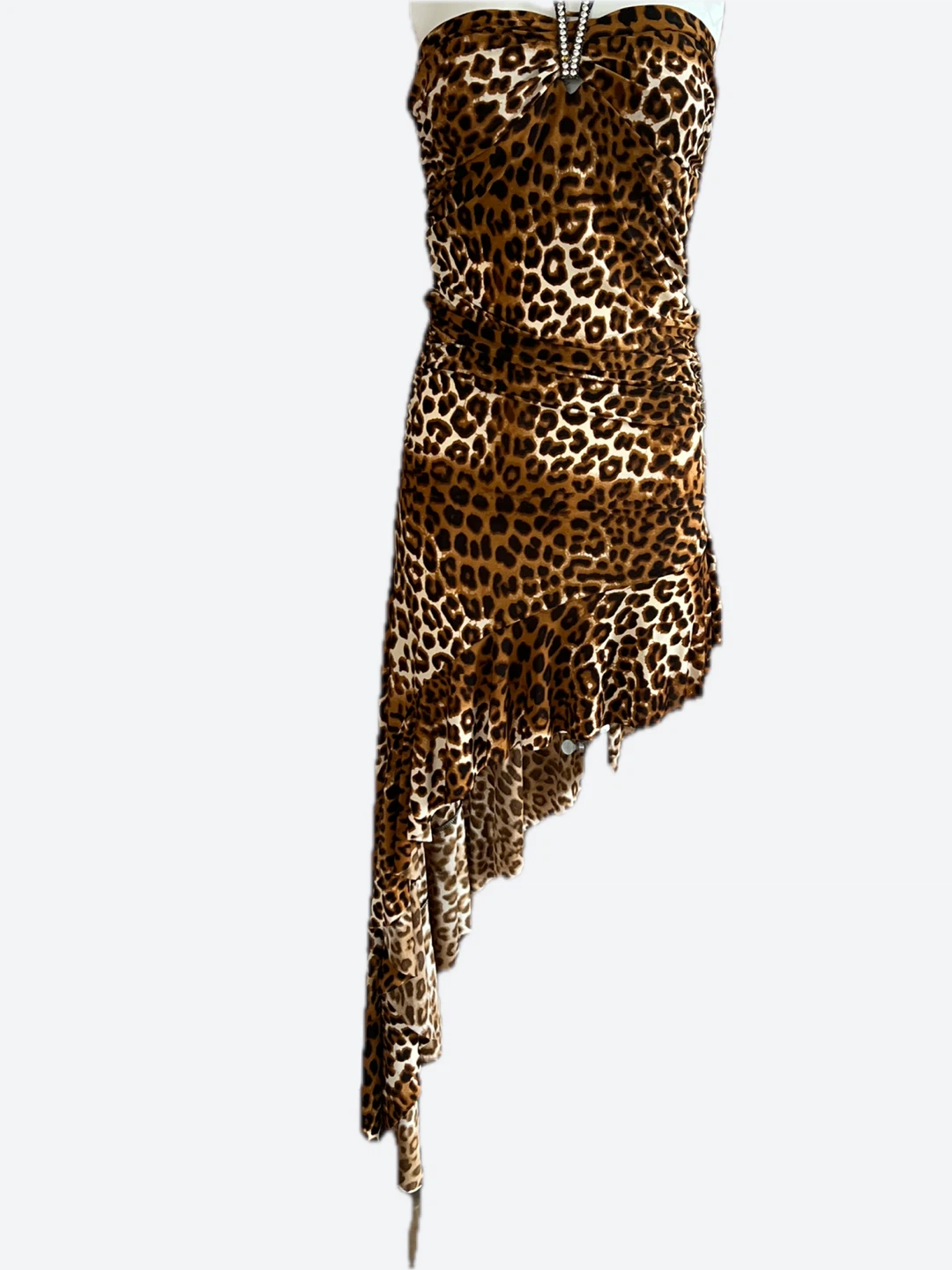Amiclubwear Leopard Print Halter Dress