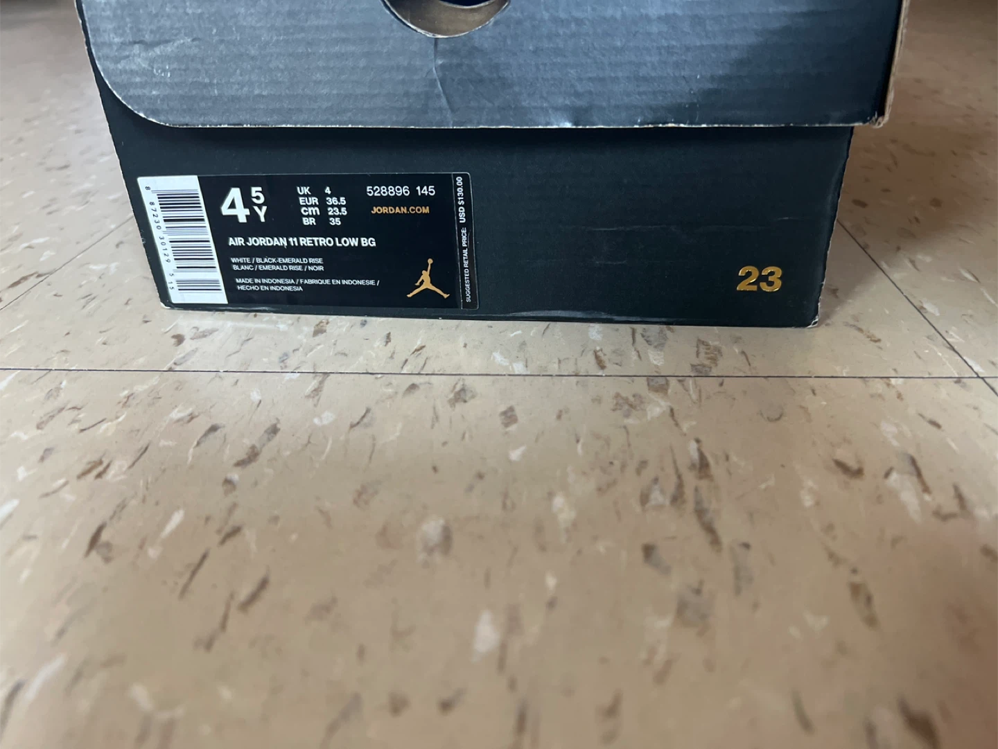 Air Jordan 11 Retro Low BG "Black Emerald" - Youth Size 4Y - photo 2