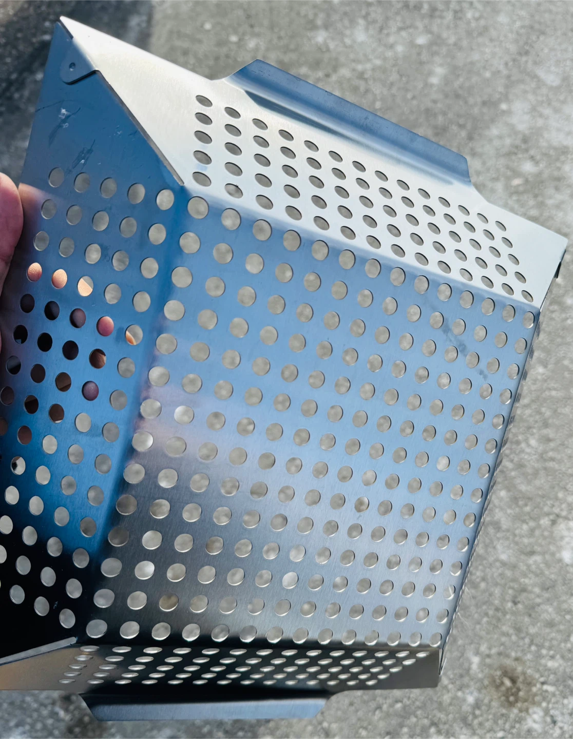 Perforated Stainless Steel Grill Basket - photo 3