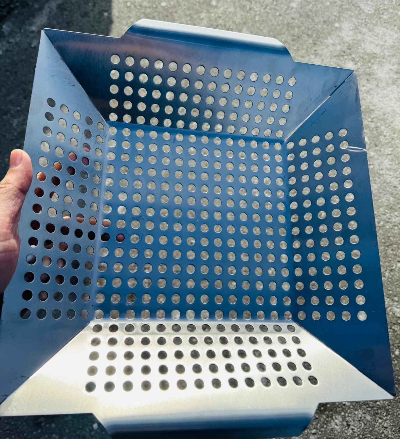 Perforated Stainless Steel Grill Basket
