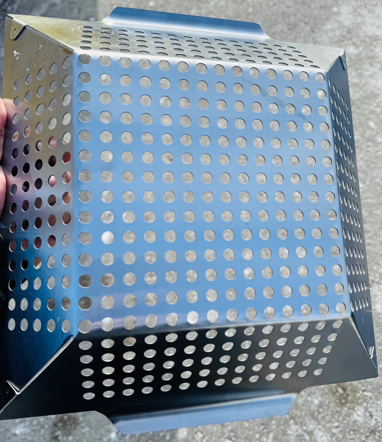 Perforated Stainless Steel Grill Basket - photo 2