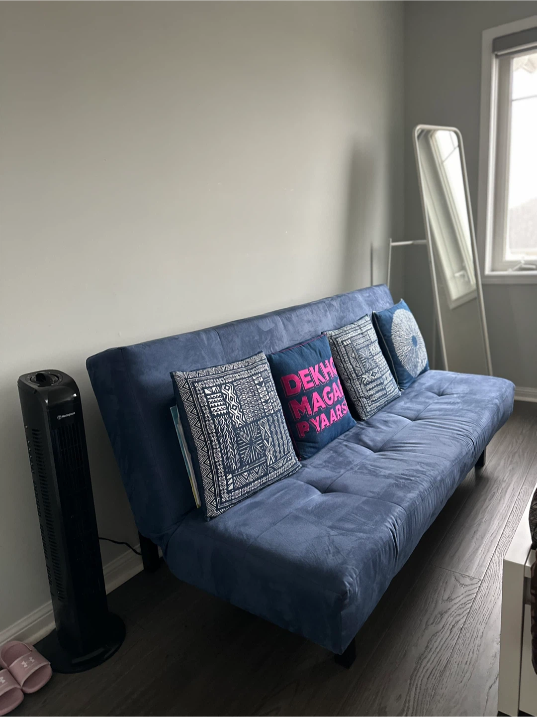 Blue Futon Sofa