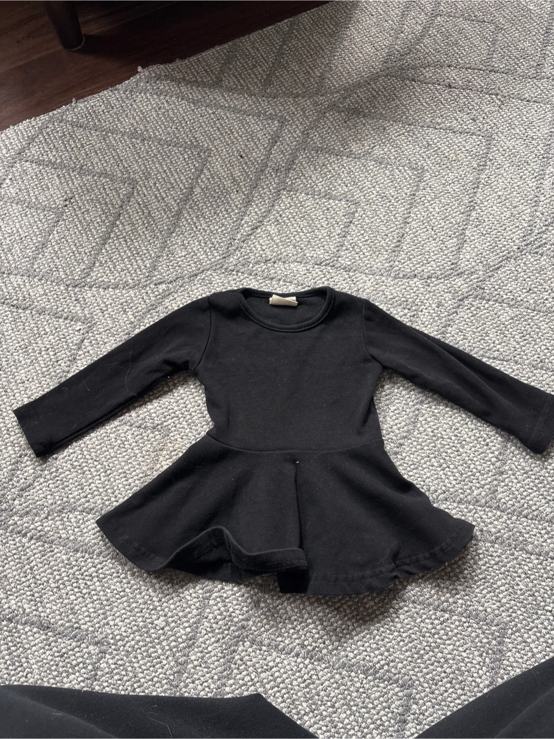 Baby Black Long-Sleeve Dress 12-18M