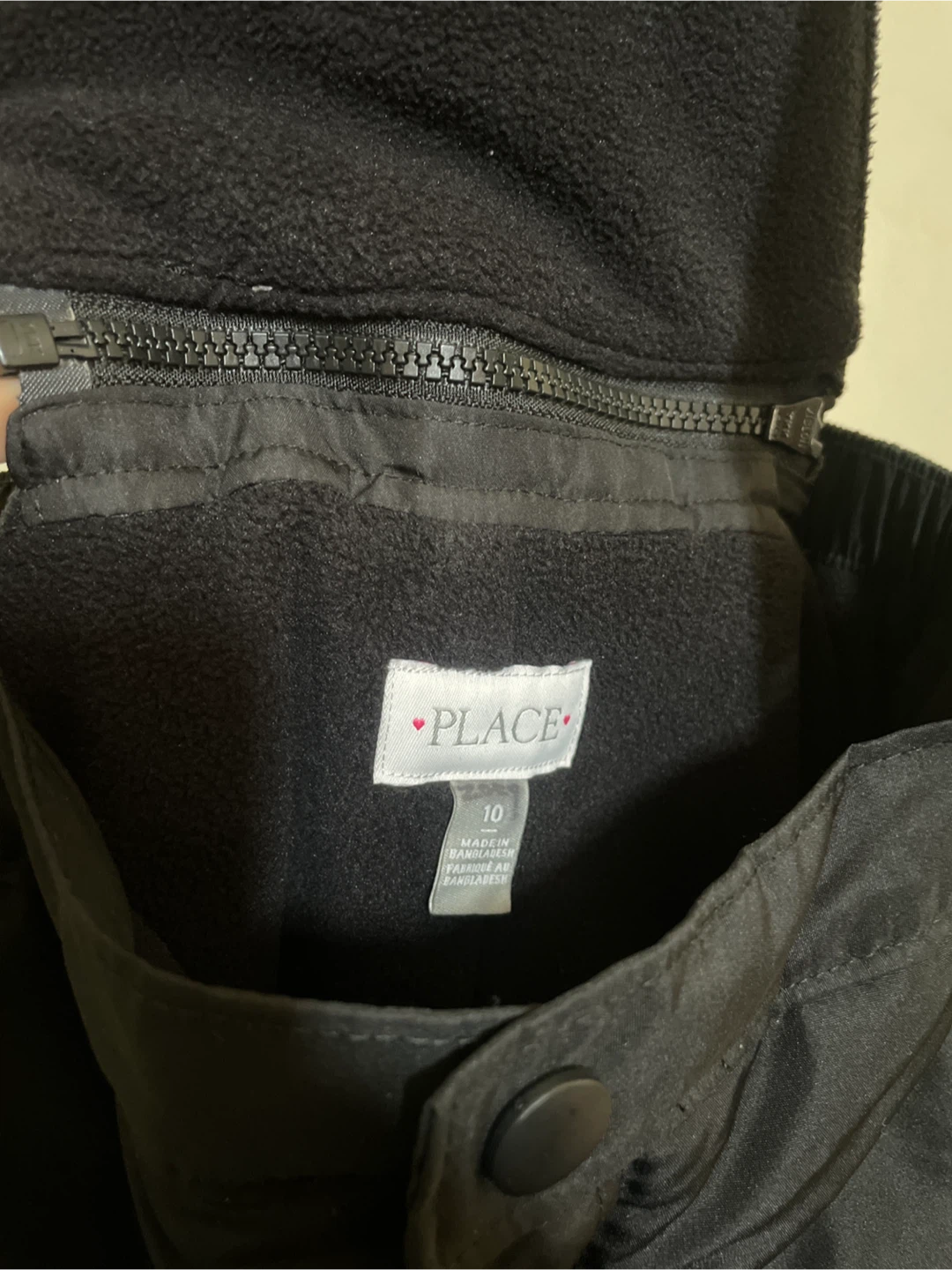 The Children's Place Black Snow Bib Pants Size 10 - photo 2