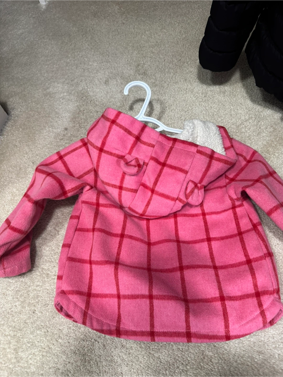 Old Navy Pink Plaid Fleece Lined Jacket - photo 2