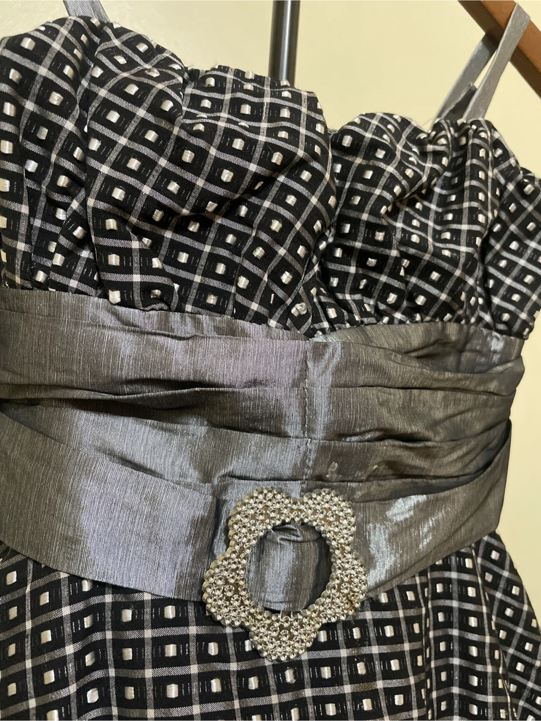 Girls - Black and Silver Patterned Party Dress - photo 2