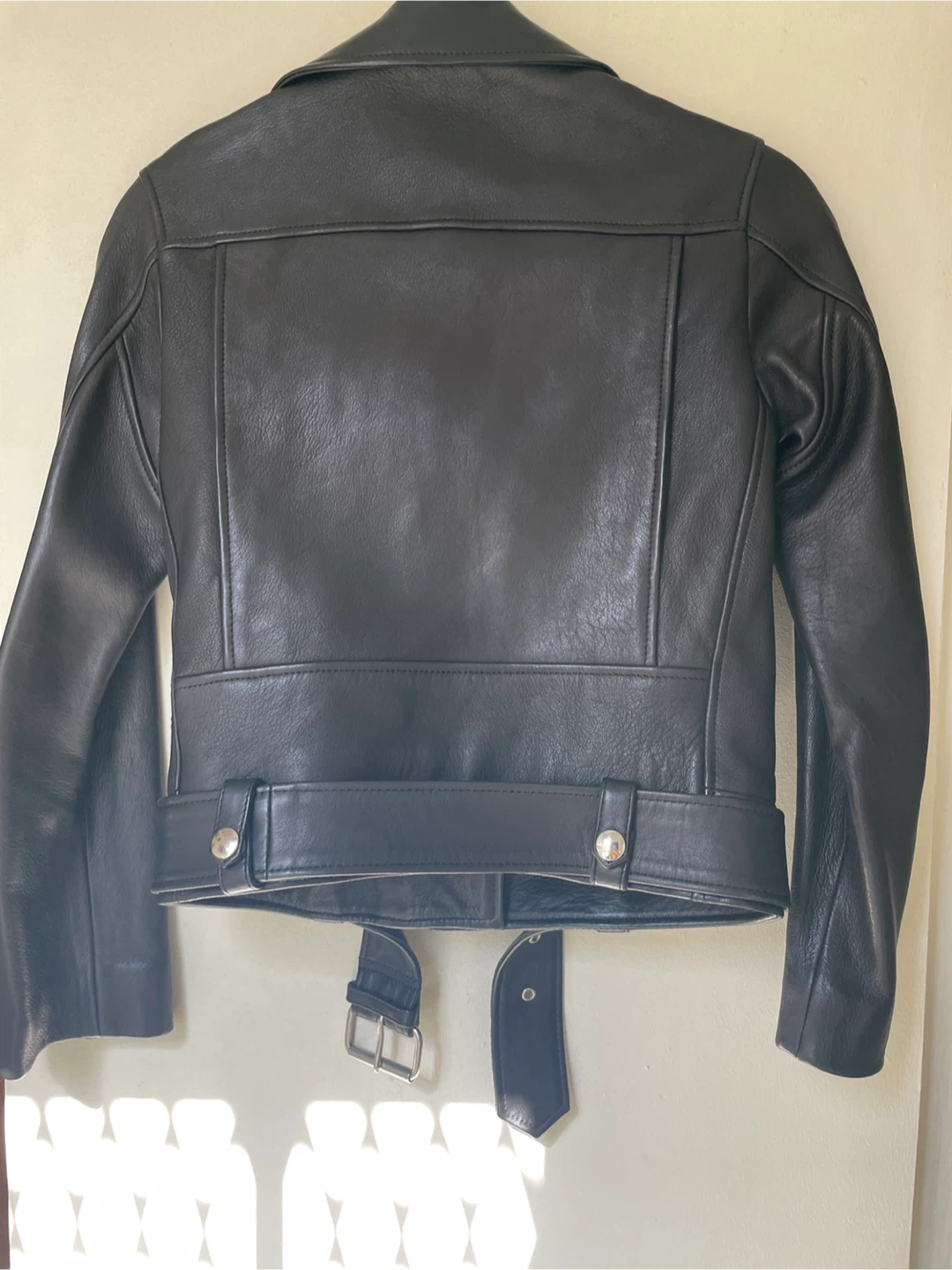 Acne Studios Black Leather Biker Jacket - photo 3