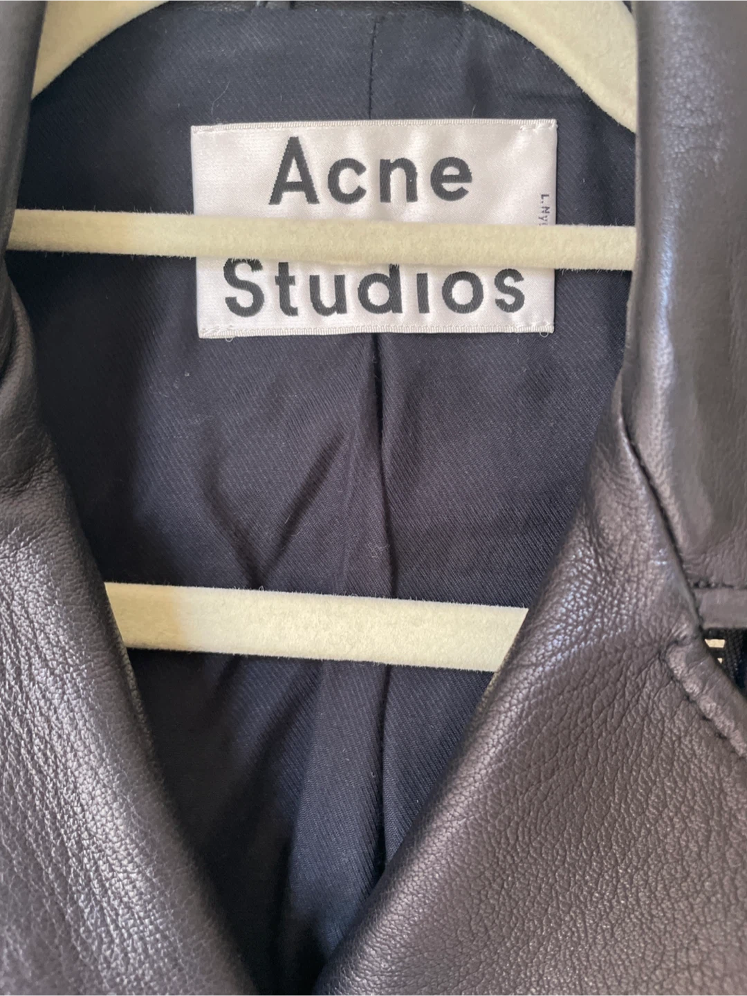 Acne Studios Black Leather Biker Jacket - photo 2