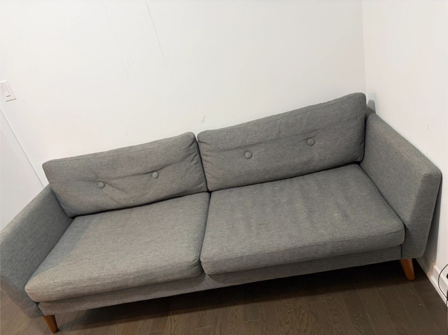 74” Grey Fabric Sofa from Article