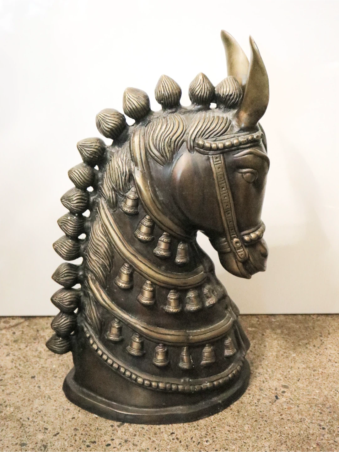 Brass horse head - photo 4