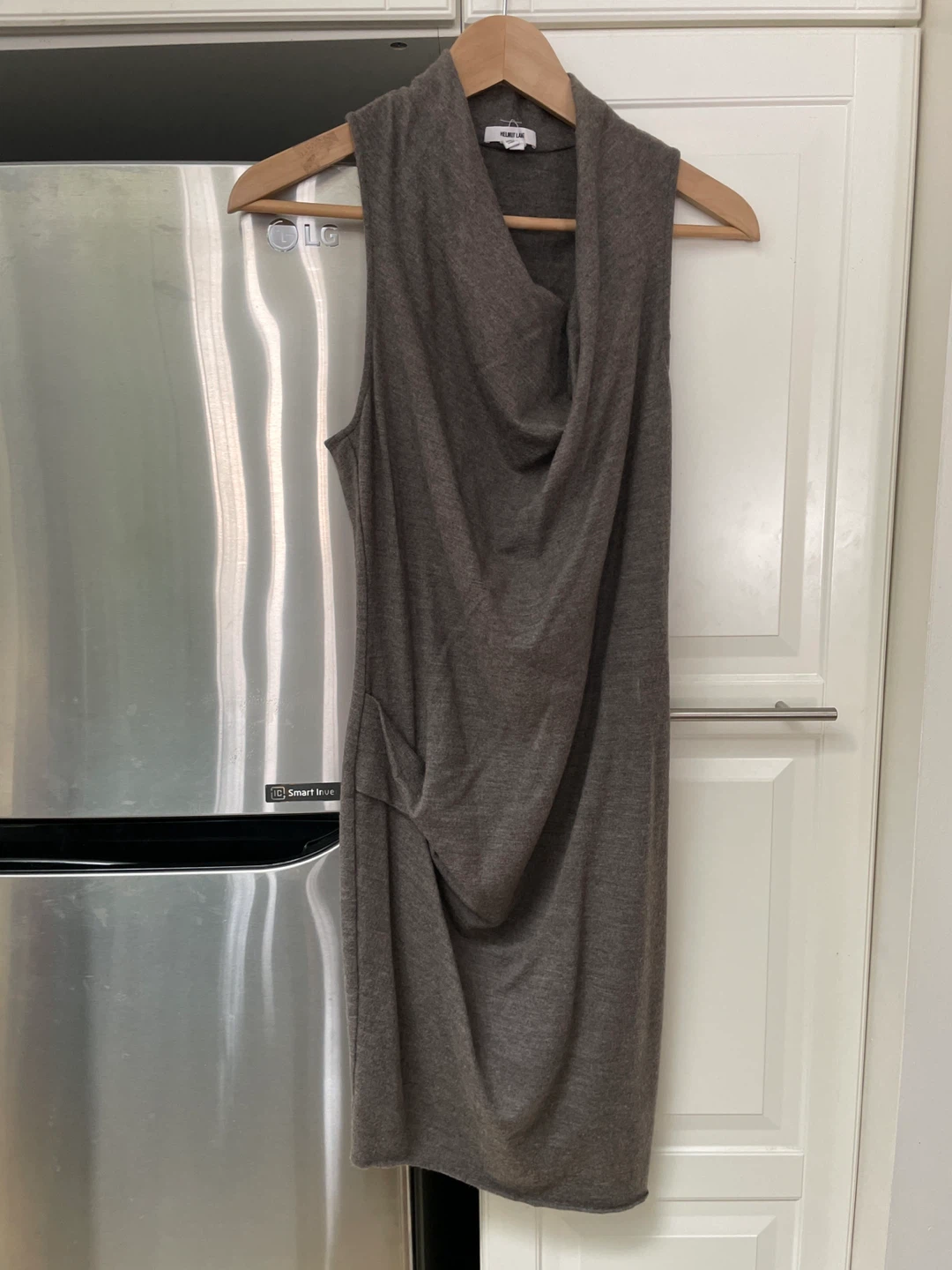 Helmut Lang Sleeveless Drape Dress