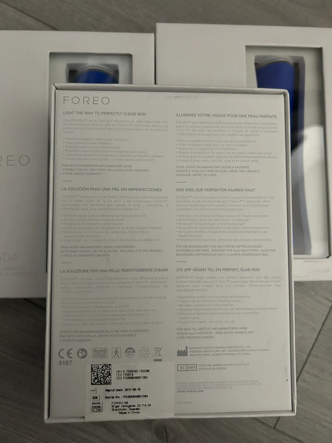 FOREO Espada Blue Light Acne Treatment Device (Pink & Blue) - photo 2