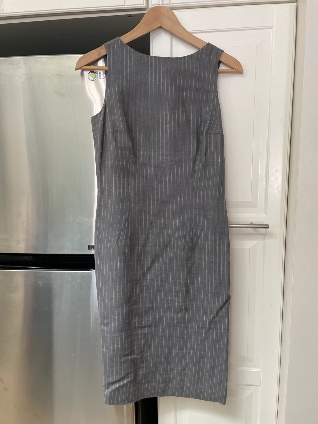 Merona Grey Pinstripe Sleeveless Dress