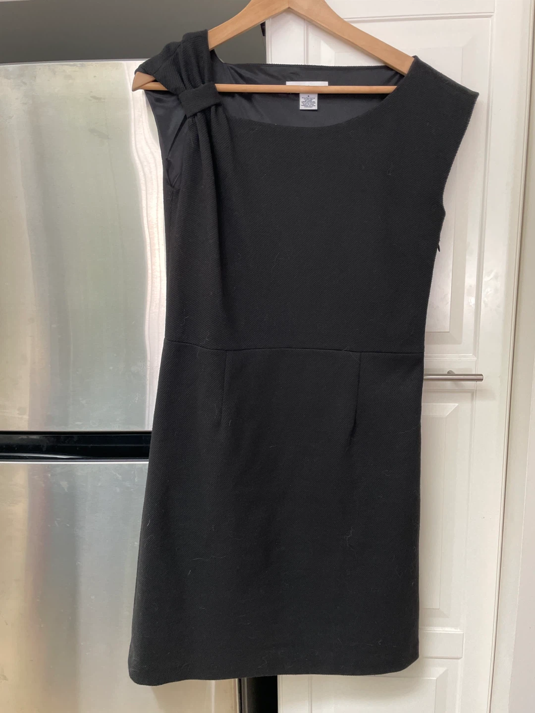 Liz Clairborne Black Sheath Dress with Bow Accent