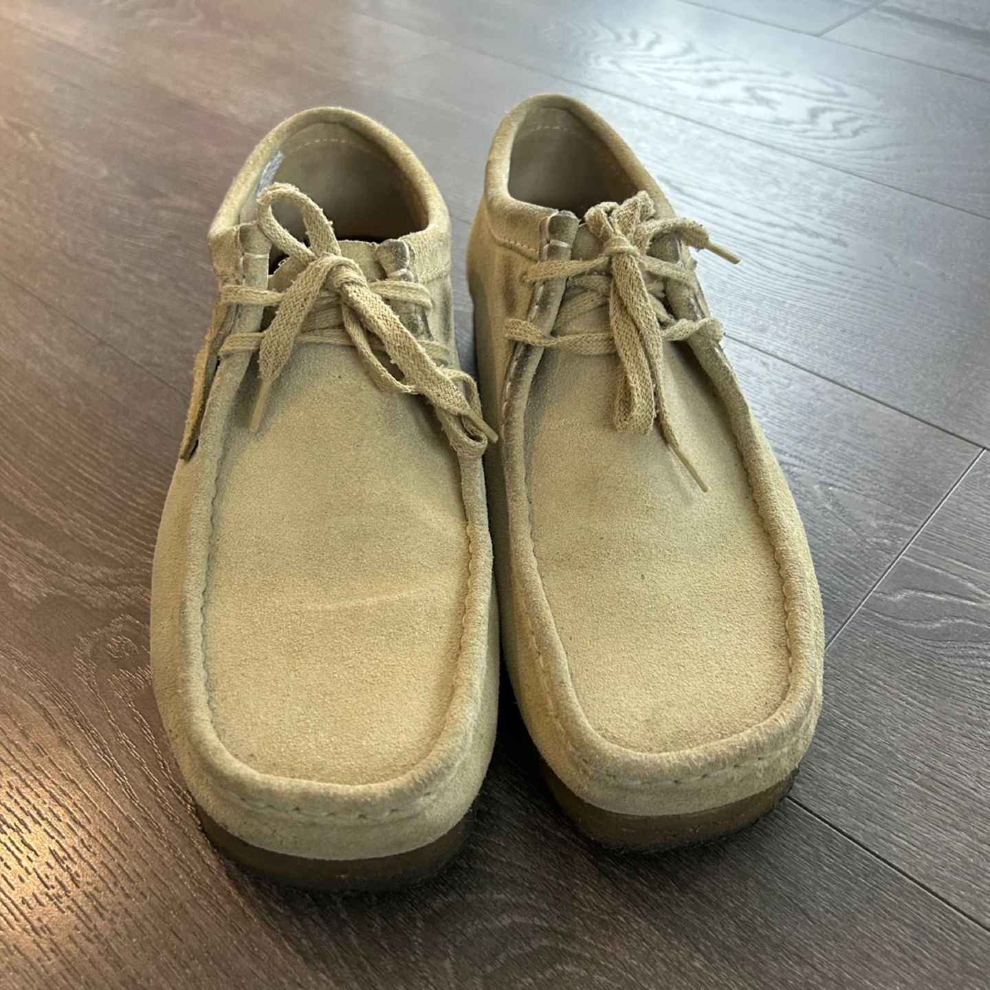Clarks Originals Suede Wallabee Shoes - Beige - photo 5