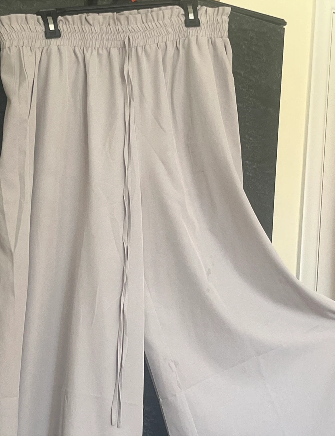 Lightweight Grey Wide-Leg Palazzo Pants - photo 3