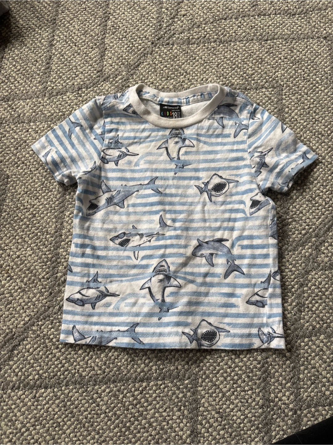 Baby’s Shark Striped T-Shirt 18M