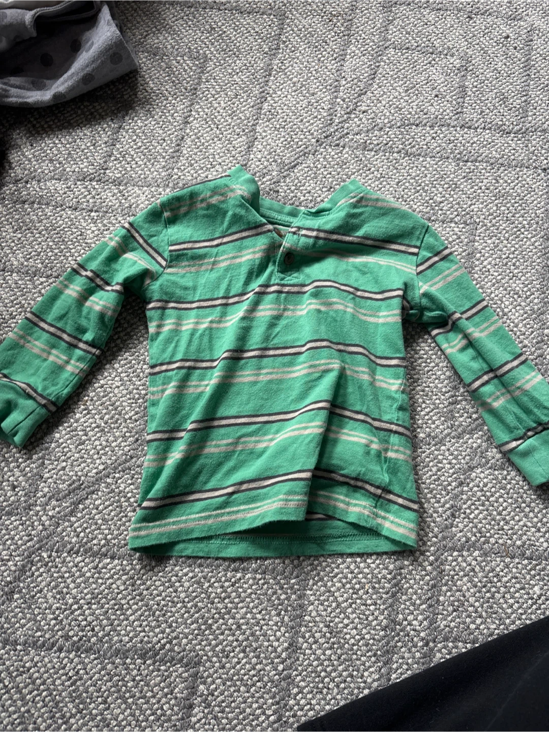 George kids Green Striped Long Sleeve 2T