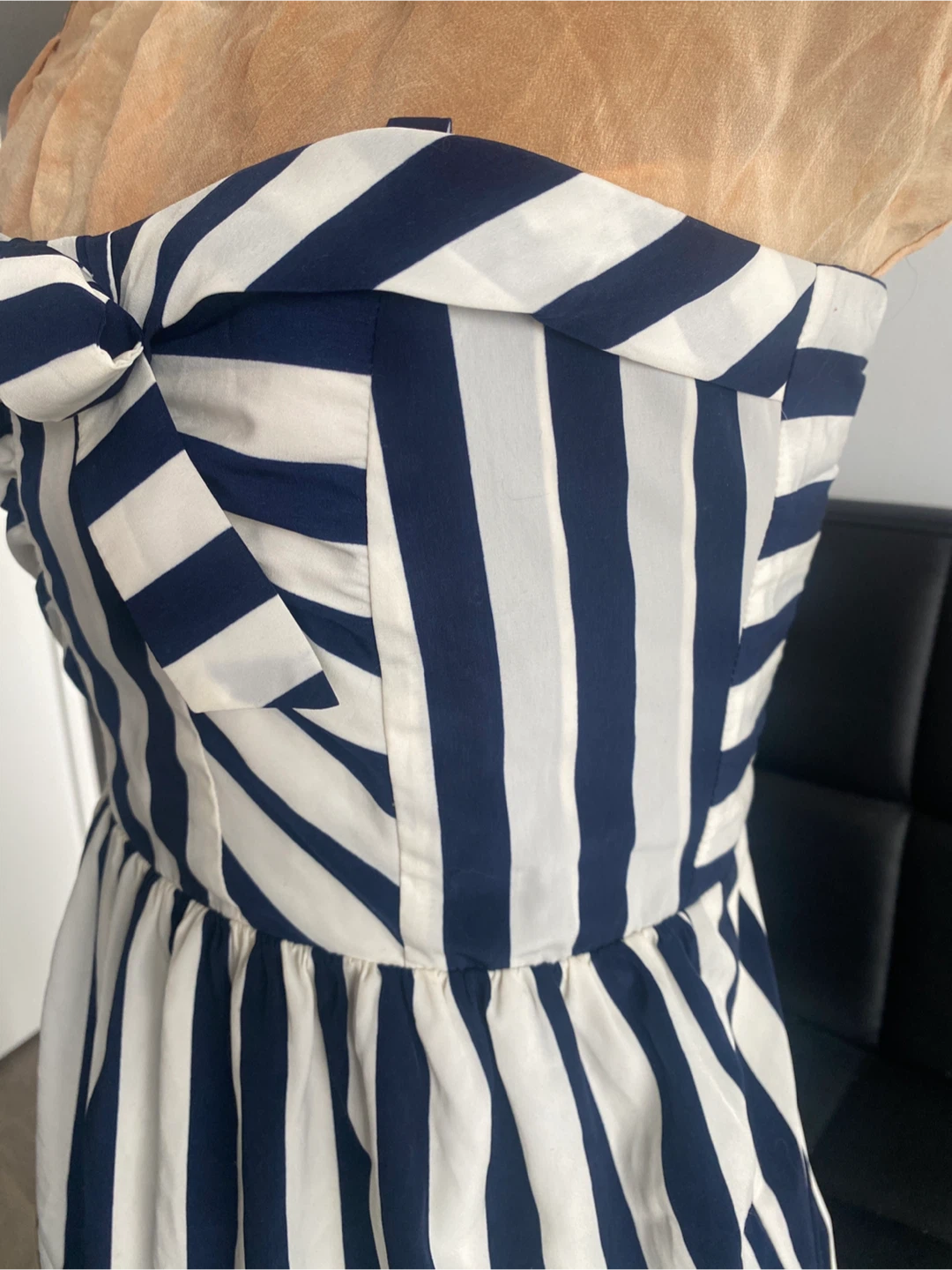 Vintage PinkyOtto navy and white stripe dress - photo 3