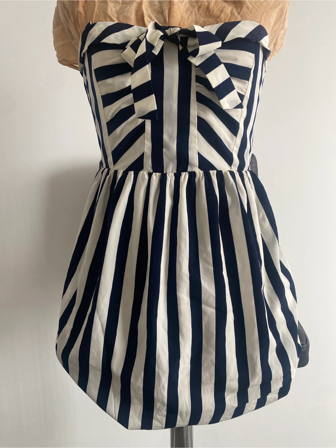 Vintage PinkyOtto navy and white stripe dress