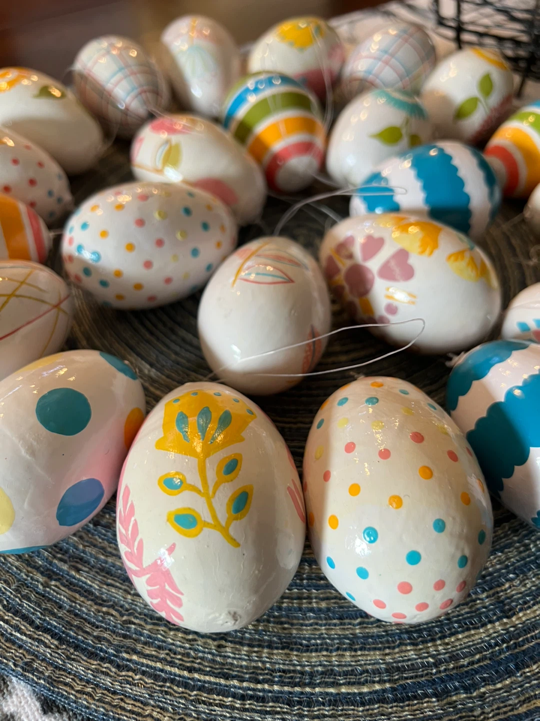 Vintage Wooden Easter Egg Ornaments/Decor - photo 4