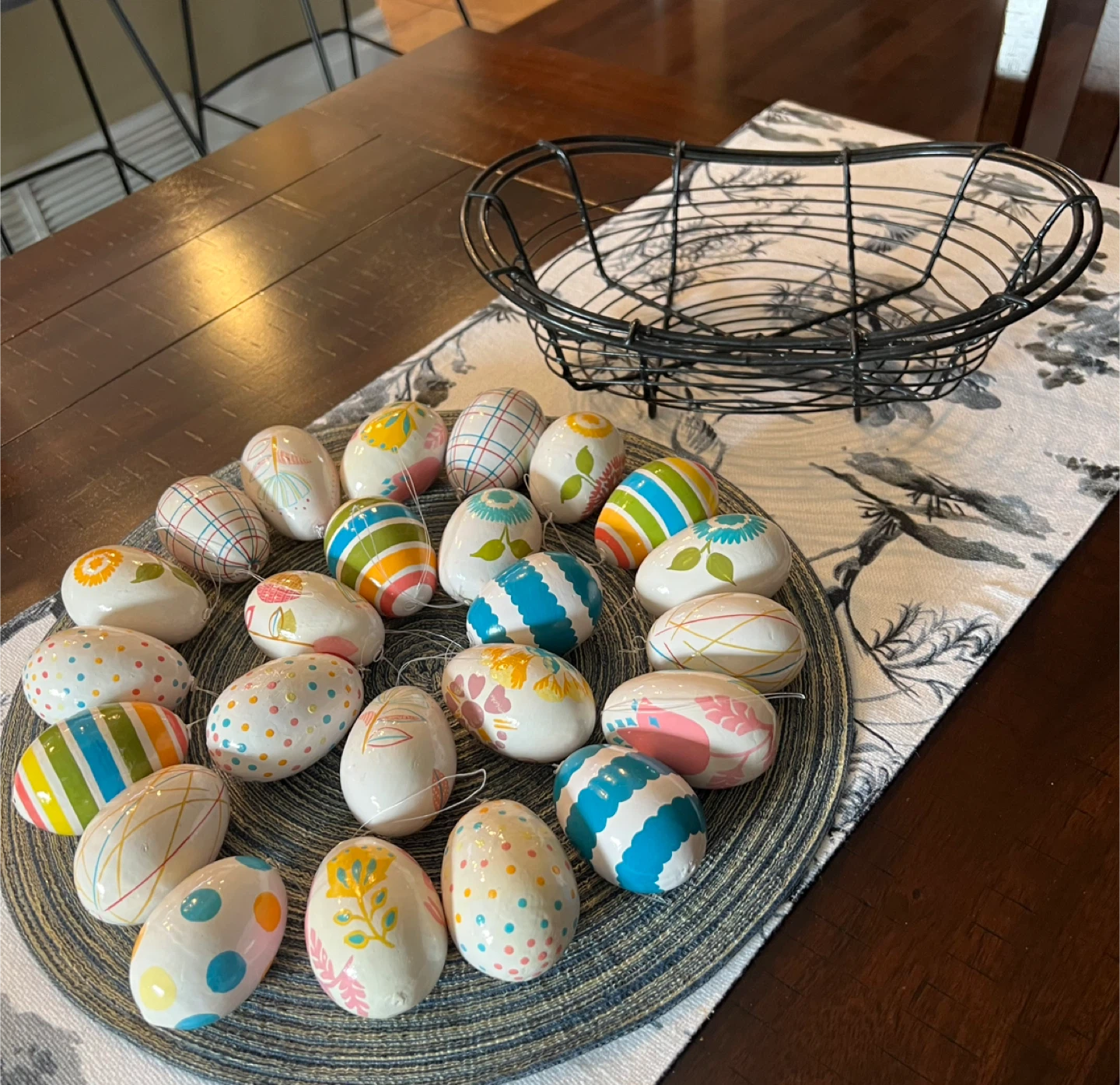 Vintage Wooden Easter Egg Ornaments/Decor - photo 2