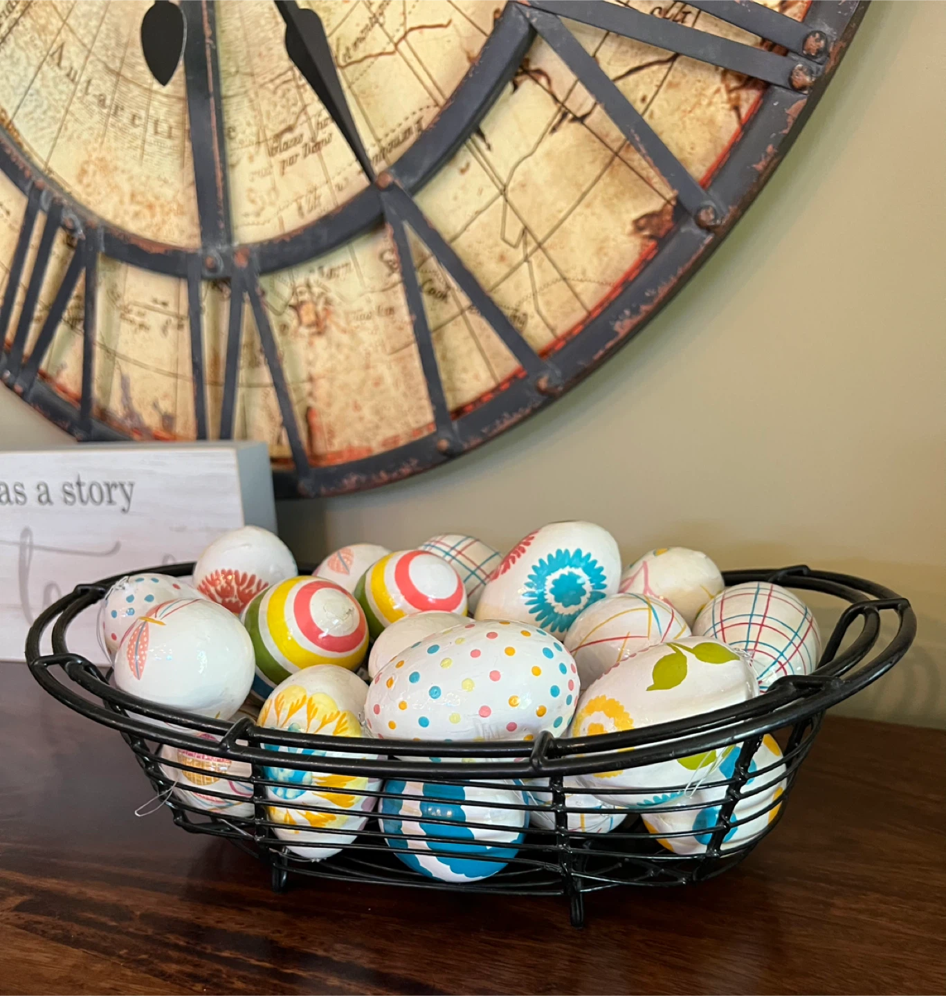 Vintage Wooden Easter Egg Ornaments/Decor