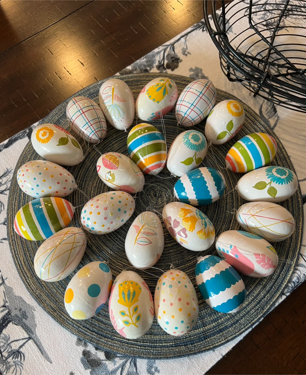 Vintage Wooden Easter Egg Ornaments/Decor - photo 3