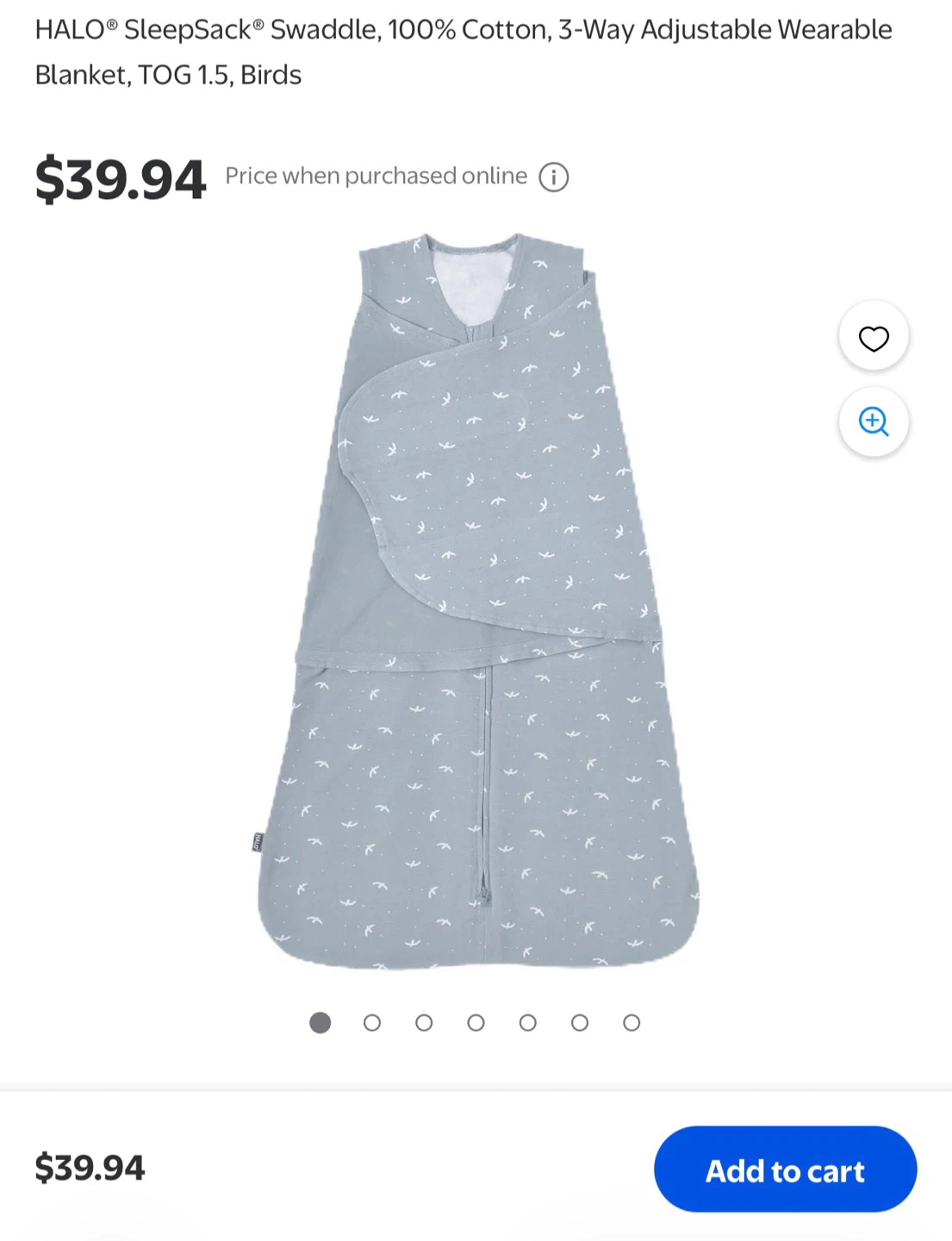 HALO Sleepsack Swaddle NB - Used