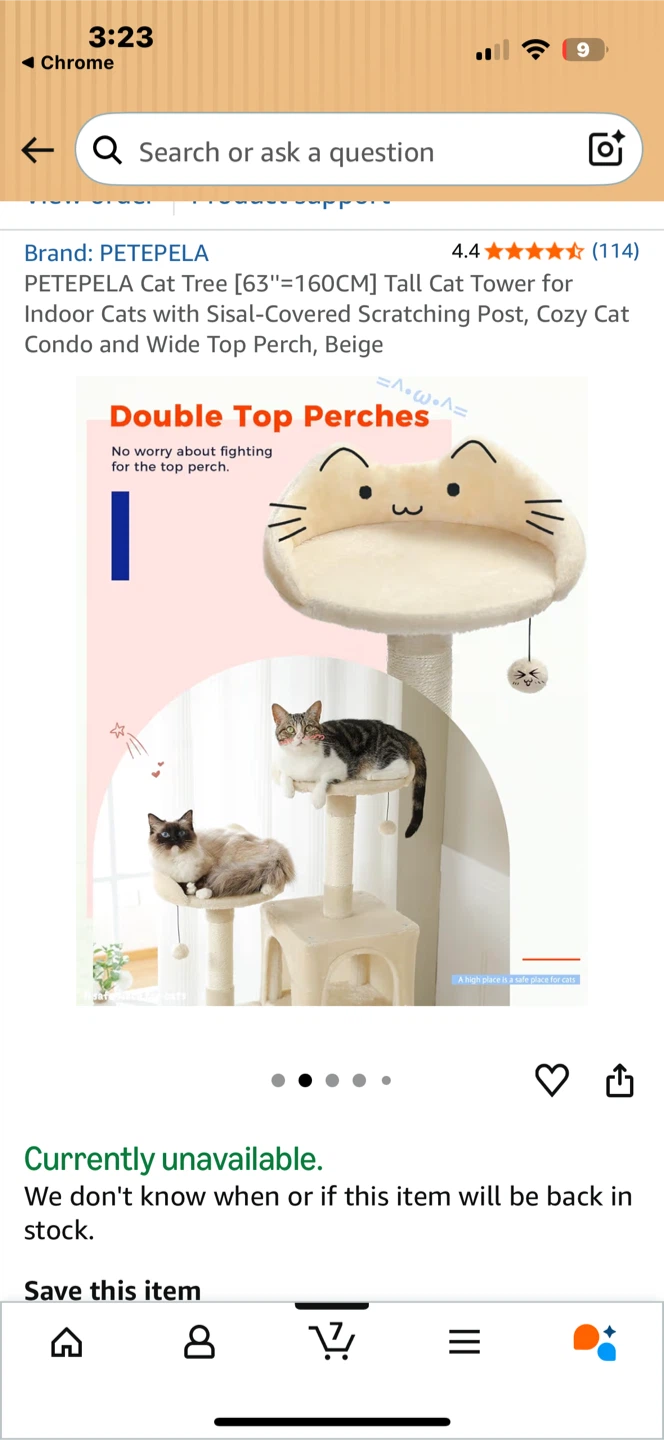Petela cat tree for sale - brand new in box! 63” tall - photo 2