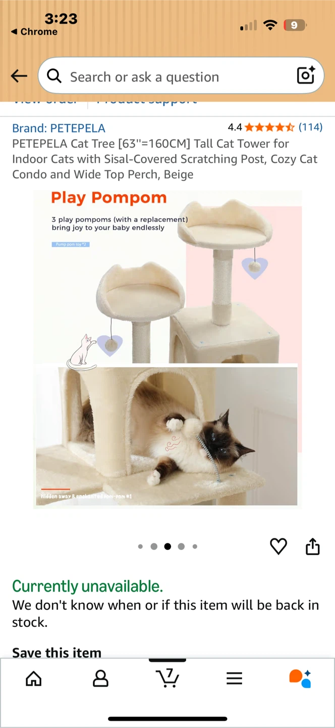 Petela cat tree for sale - brand new in box! 63” tall - photo 5