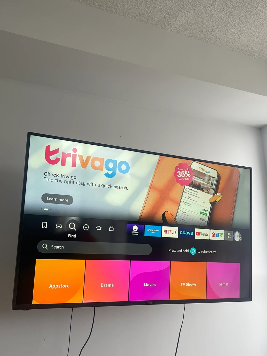70” RCA SMARTV + MOUNT - photo 3