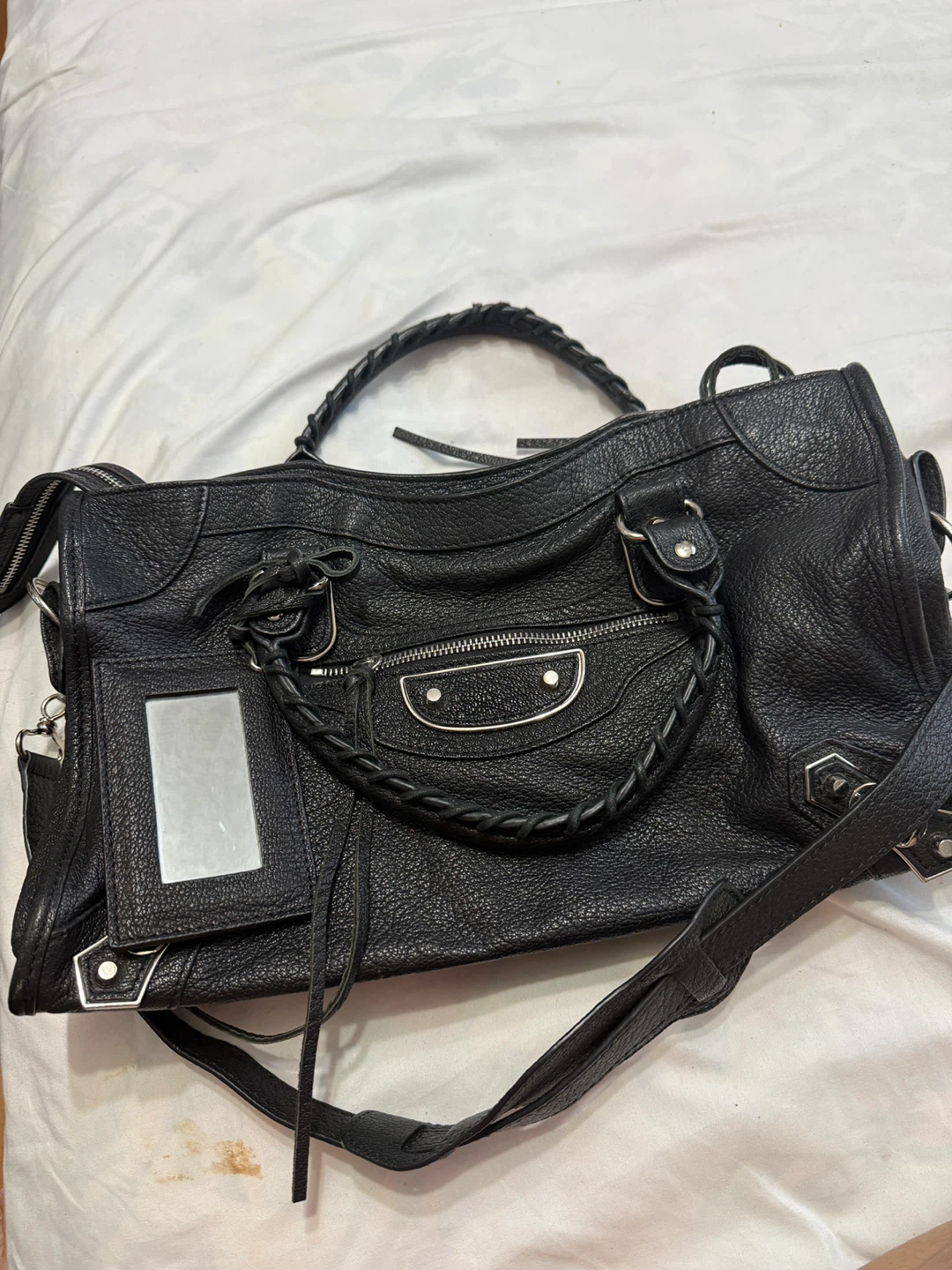 Balenciaga Black Leather City Bag