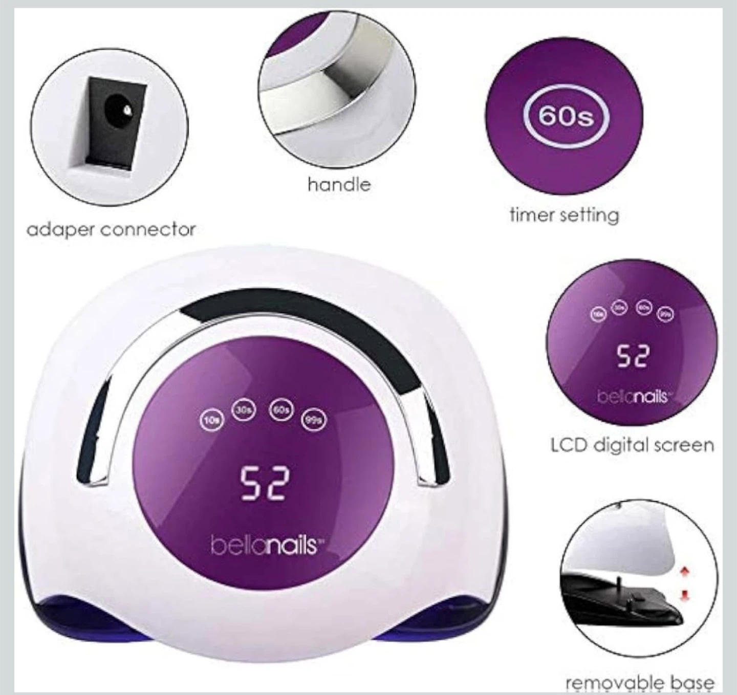 Brand New BellaNails Professional UV Light Nail Lamp - photo 5