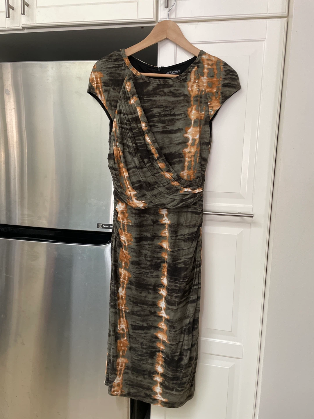 Linea Domani Ruched Tie-Dye Dress